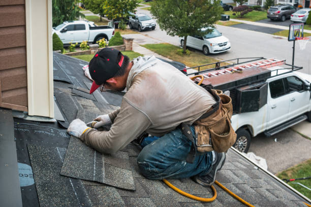 Professional Roofing technician working in Pine Meadow, CT